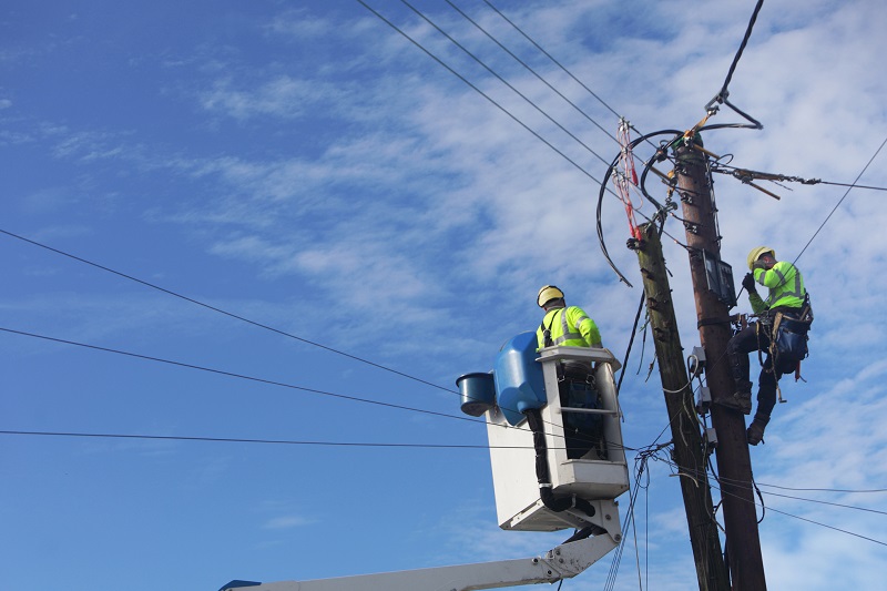elektrycy linia wysokiego napięcia